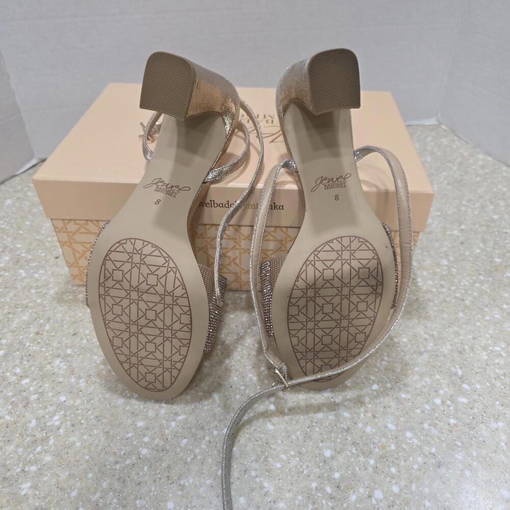 Jewel Badgley Mischka Women's Hattie Ankle Strap Sandal Rose Gold Women's Size 8 - Picture 6 of 9